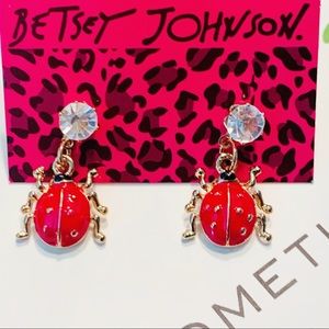🐞🆕 Betsey Johnson Style - Lady Bug Drop Earrings
